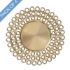 3 Layer Ring Edge Charger Plate Pack 4 Gold (33cmD)