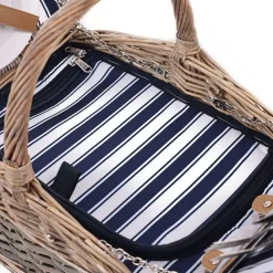 2 Person Flip Top Picnic Basket Brown (38x26x18cmH)