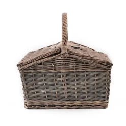 2 Person Flip Top Picnic Basket Brown (38x26x18cmH)