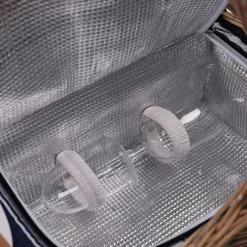 2 Person Flip Top Picnic Basket Brown (38x26x18cmH)