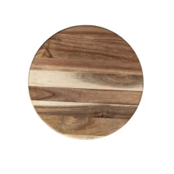 Acacia Wood Round Serving Board Brown (25cmDx1.5cmH)