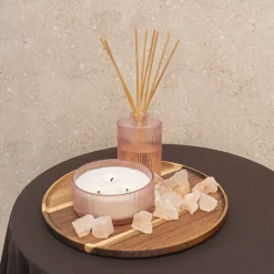 Acacia Wood Round Serving Tray Brown (25cmDx1.5cmH)