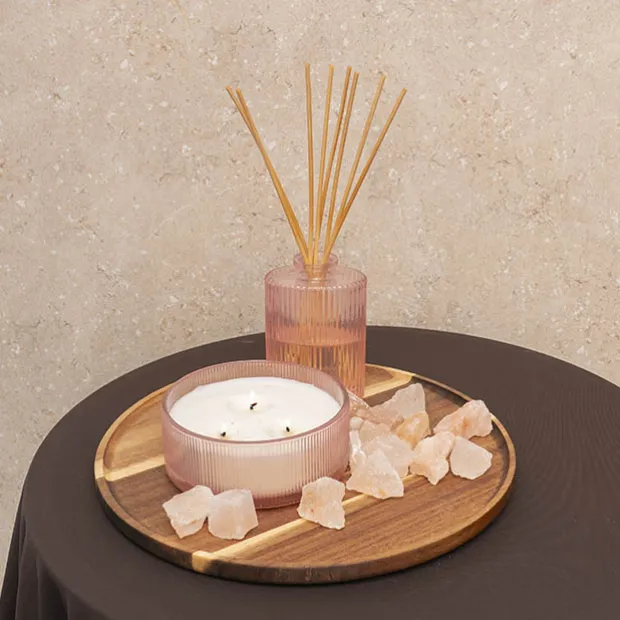 Acacia Wood Round Serving Tray Brown (25cmDx1.5cmH)