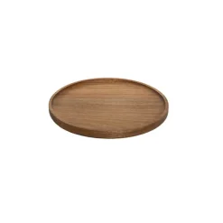Acacia Wood Round Serving Tray Brown (20cmDx1.5cmH)