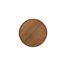 Acacia Wood Round Serving Tray Brown (20cmDx1.5cmH)