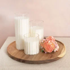 Acacia Wood Round Serving Tray Brown (20cmDx1.5cmH)