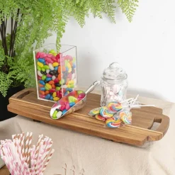 Acacia Wood Serving Board Stand Brown (48x20x5cmH)