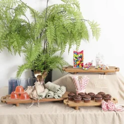 Acacia Wood Serving Board Stand Brown (58x23x5cmH)