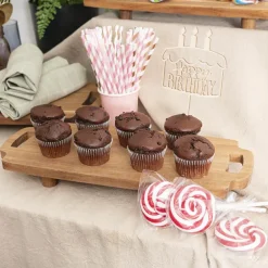 Acacia Wood Serving Board Stand Brown (40x17x5cmH)