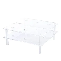 Acrylic 9 Head Rose Display Box with Lid (16x15cm)