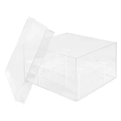 Acrylic 25 Rose Head Display Box with Lid (25x25x15cmH)