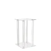 Acrylic Centrepiece Square Flower Stand Clear (25x25x50cmH)