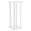 Acrylic Centrepiece Square Flower Stand Clear (30x30x90cmH)