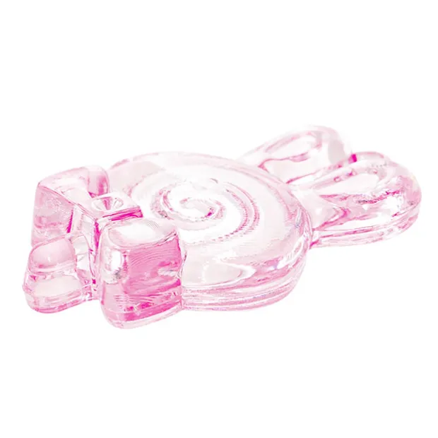 Acrylic Charms Lollypop Ornament Pack 12 Pink (57x39mm)