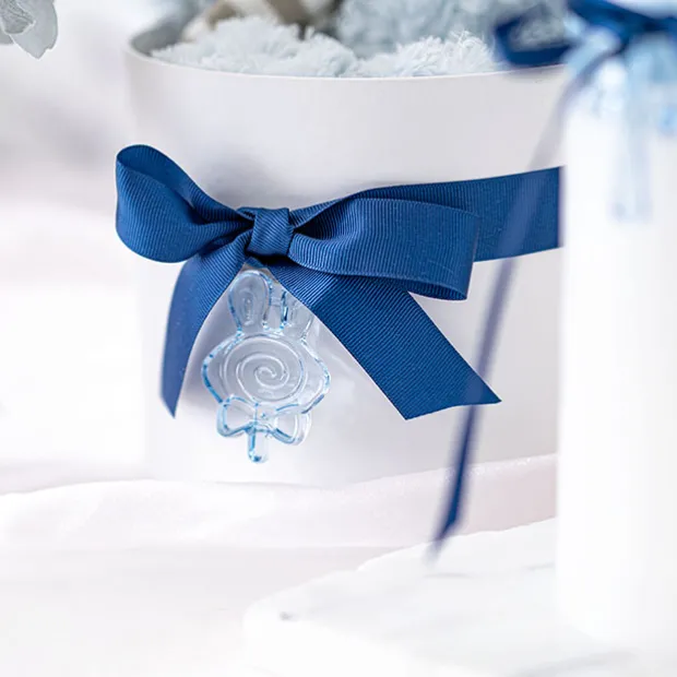 Acrylic Charms Lollypop Ornament Pack 12 Blue (57x39mm)