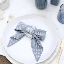 Acrylic Crystal Napkin Ring Pack 2 Clear (3.8cmD)