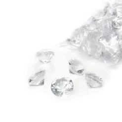 Acrylic Diamond Scatters 18mmD Small Clear (400g Bag)