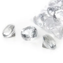 Acrylic Diamond Scatters 38mmD Large Clear (400g Bag)