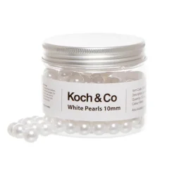 Acrylic Pearl Beads Ball White 10mm (150pc Jar)