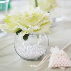 Acrylic Pearl Beads Ball White 10mm (150pc Jar)