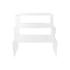 Acrylic Riser Rectangle Set 3 5mm Clear (20cmWx45cmLx18cmH)