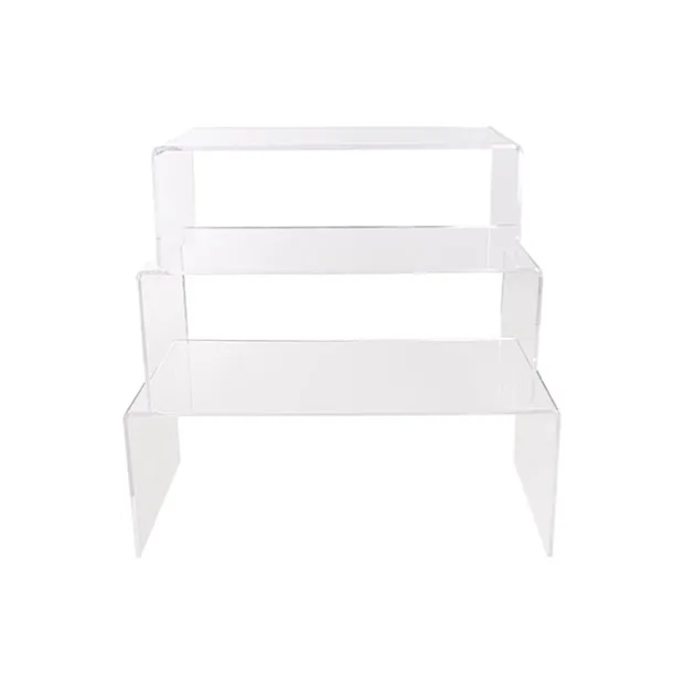 Acrylic Riser Rectangle Set 3 5mm Clear (20cmWx45cmLx18cmH)