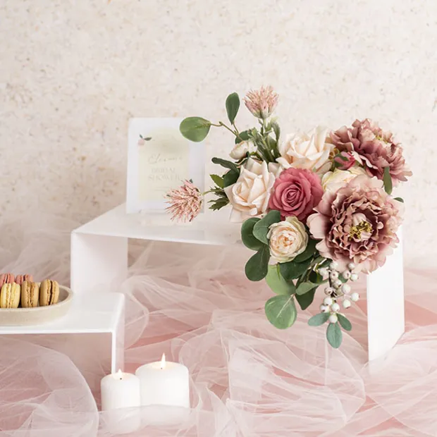 Acrylic Riser Rectangle Set 3 5mm White (20cmWx45cmLx18cmH)