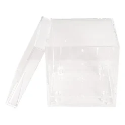 Acrylic Single Rose Display Bomboniere Box (9x9x9Hcm)
