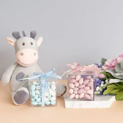 Acrylic Single Rose Display Bomboniere Box (9x9x9Hcm)