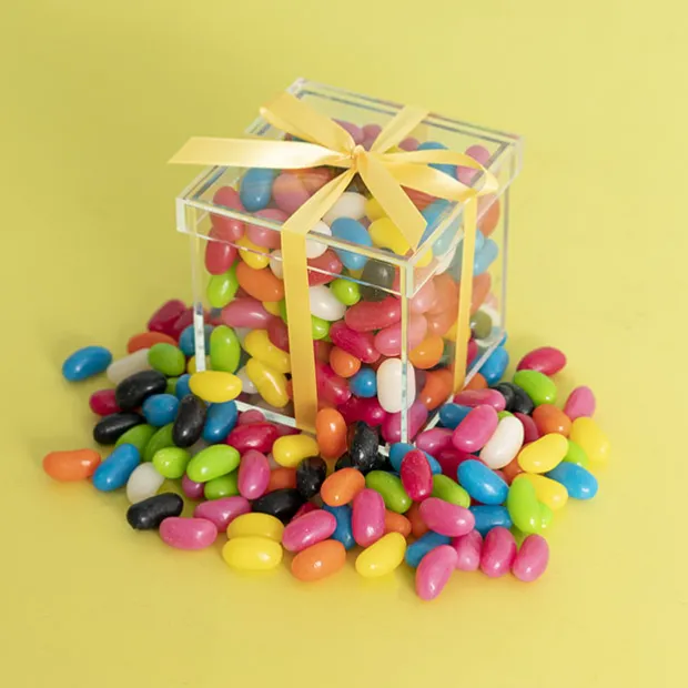 Acrylic Single Rose Display Bomboniere Box (9x9x9Hcm)