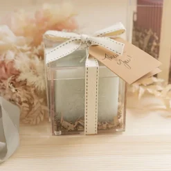 Acrylic Single Rose Display Bomboniere Box (9x9x9Hcm)