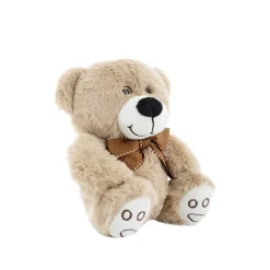 Alec Bear with Bow Dark Brown (19cmST)