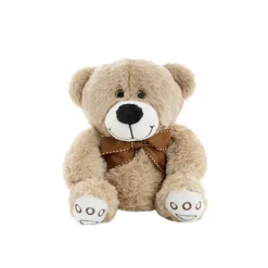 Alec Bear with Bow Dark Brown (19cmST)