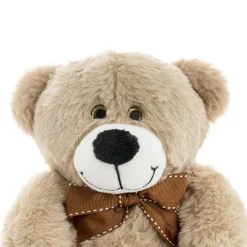 Alec Bear with Bow Dark Brown (19cmST)
