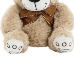Alec Bear with Bow Dark Brown (19cmST)