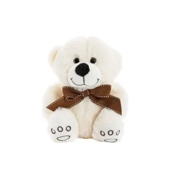 Alec Bear with Bow White (19cmST)