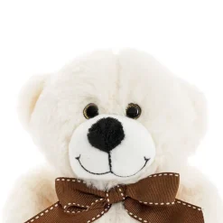 Alec Bear with Bow White (19cmST)