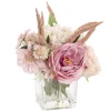 Alice Flower Arrangement w Resin Water Soft Pink (23x33cmH)