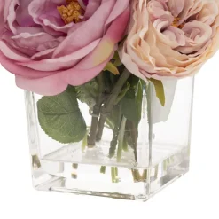 Alice Flower Arrangement w Resin Water Soft Pink (23x33cmH)