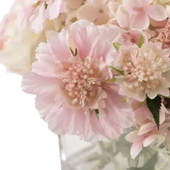Alice Flower Arrangement w Resin Water Soft Pink (23x33cmH)