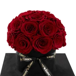 Amore Forever Rose x24 Head Window Box Red (28x33cmH)