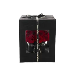 Amore Forever Rose x24 Head Window Box Red (28x33cmH)