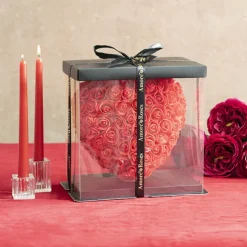 Amore Rose Love Heart Red (20cmH)