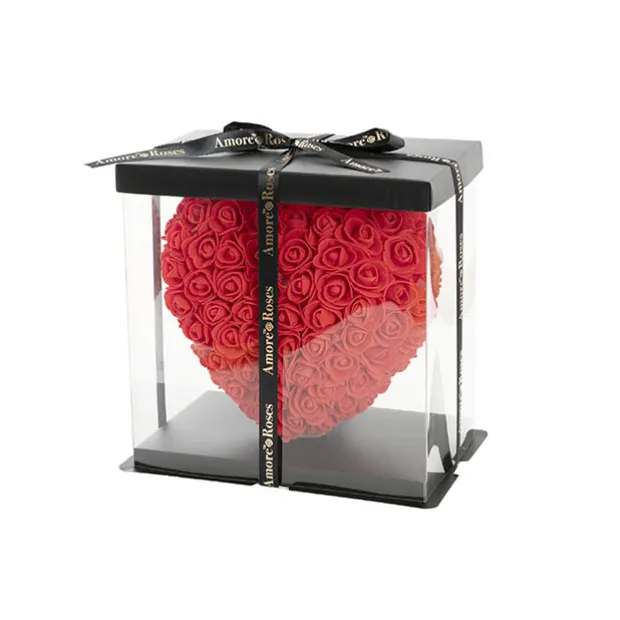 Amore Rose Love Heart Red (20cmH)