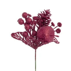 Apple Berries & Pinecone Christmas Pick Wine (26cmH)