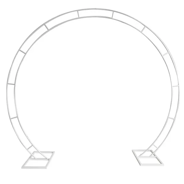 Arch Circle Event Double Row Frame White (2.7mWx2.4mH)