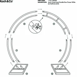 Arch Circle Event Double Row Frame White (2.7mWx2.4mH)