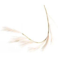 Artificial Bulrush Garland Soft Almond (150cmL)