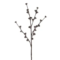 Artificial Eucalyptus Seed Pod Twig Spray Brown (86cmH)