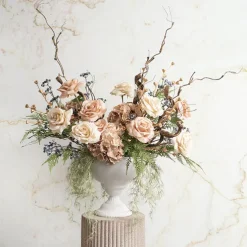 Artificial Eucalyptus Seed Pod Twig Spray Gold (86cmH)